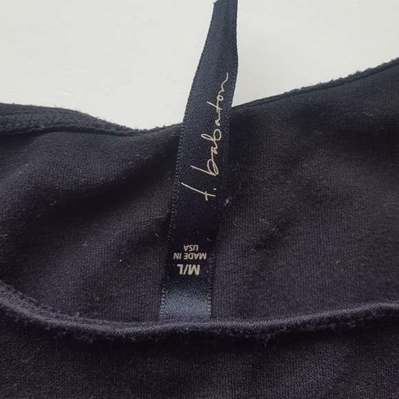 T babaton 3/4 length sleeve bodycon top m/l black - Picture 2 of 6